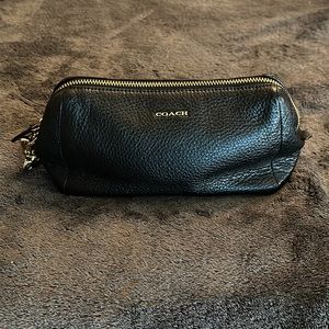COACH Black Pebbled Wristlet